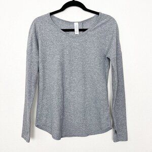 Ivivva Girls 14 Gray Mindful Moments Long Sleeve Athletic Shirt